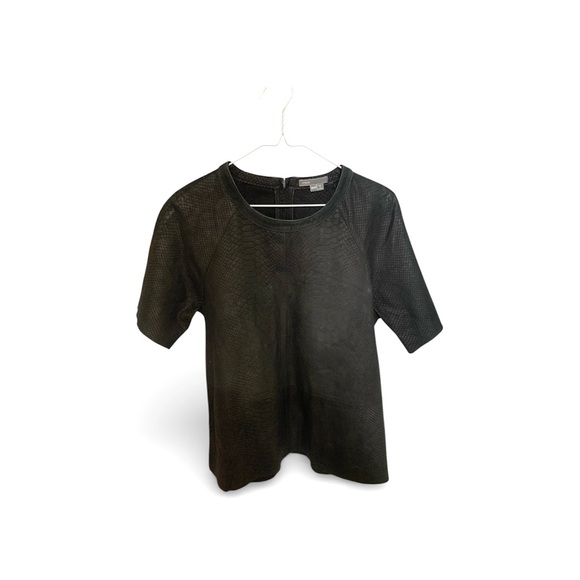 Vince black leather top - Picture 2 of 7
